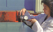 At the Loading Dock: delivered metal is tested before it comes off the truck