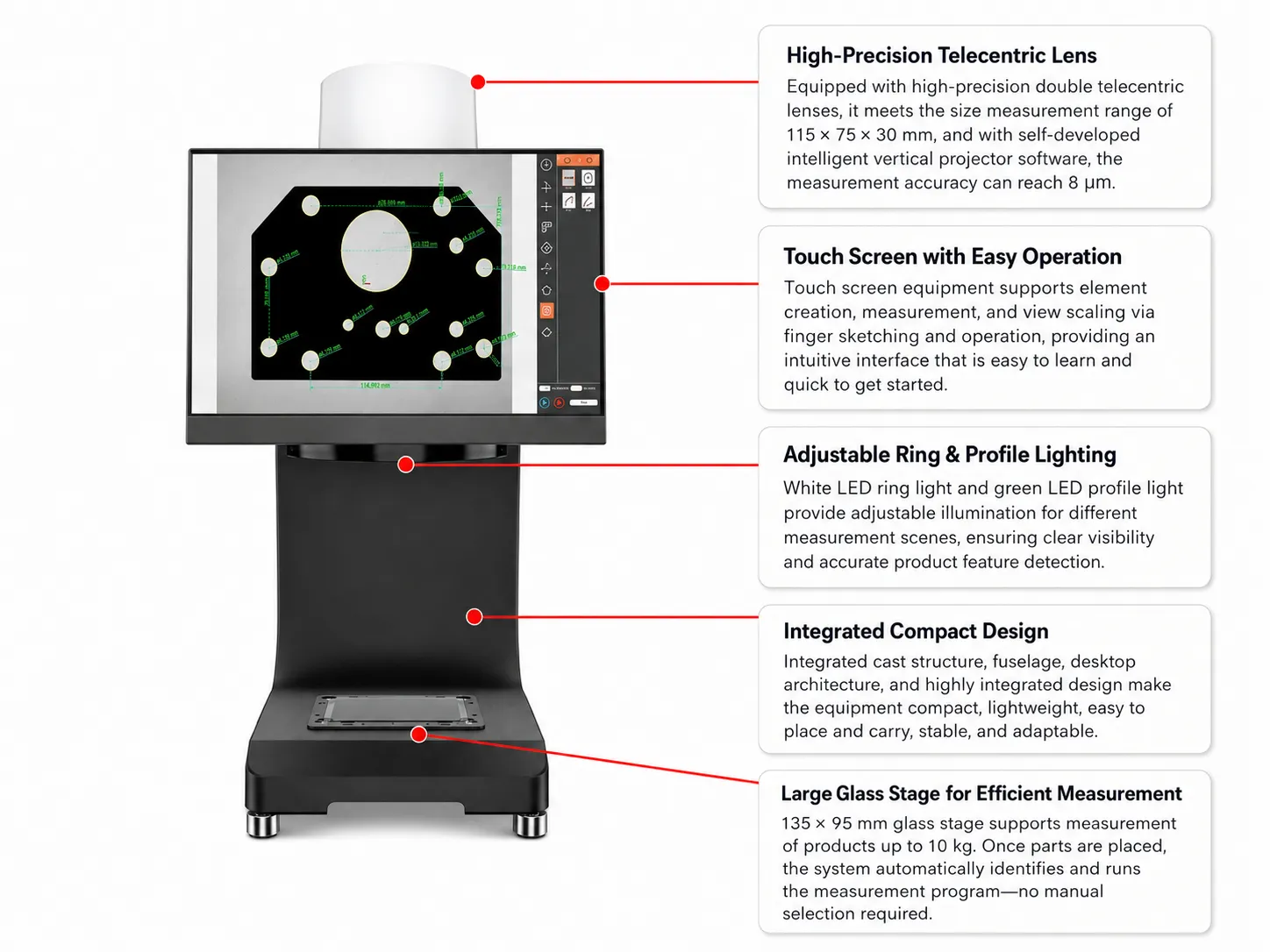 Vertical Optical Comparator