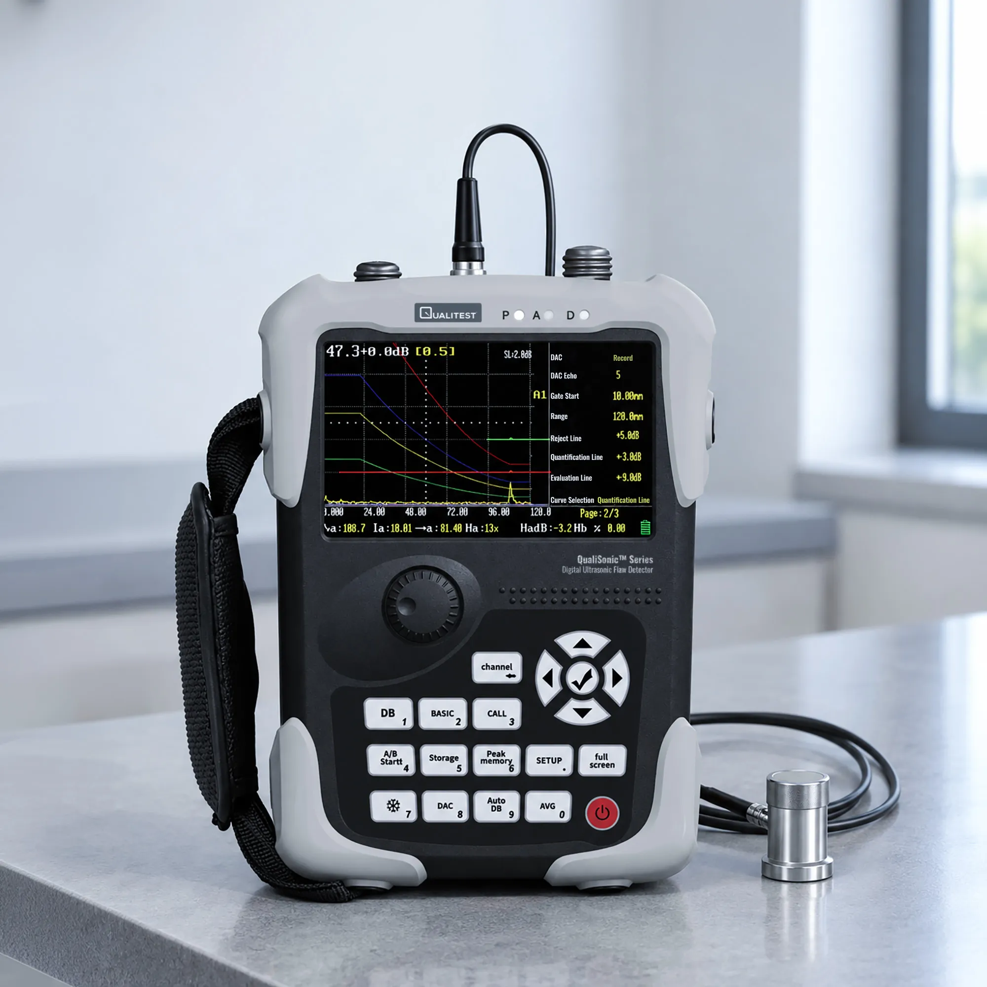 Detector digital de defectos por ultrasonidos