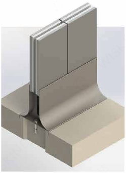 Stainless Steel Waterproof Wall Base for Cleanrooms