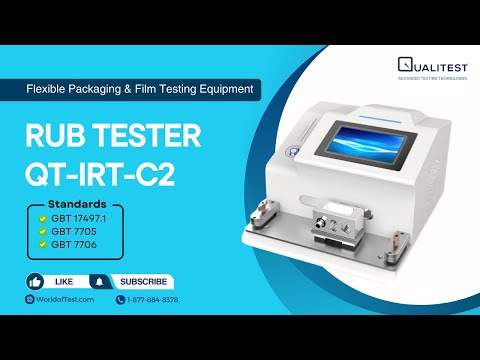 비디오 "잉크 마찰 테스터 QT-IRT-C2 | Qualitest North America | Worldoftest.com".