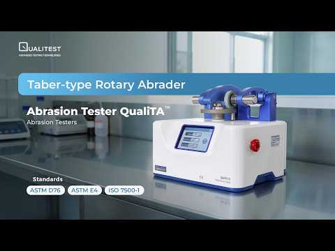 Preview image for the video "Taber-type Rotary Abrader – Abrasion Tester QualiTA™ | Qualitest | WorldofTest".