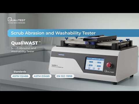 Preview image for the video "Scrub Abrasion and Washability Tester - QualiWAST™ | Qualitest | WorldofTest".