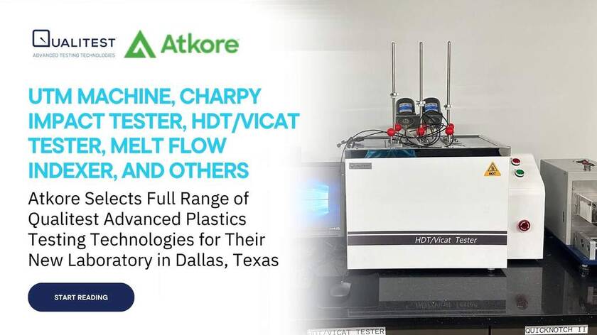 Atkore Selects Full Range of Qualitest Advanced Plastics Testing Technologies for Their New Laboratory in Dallas, Texas