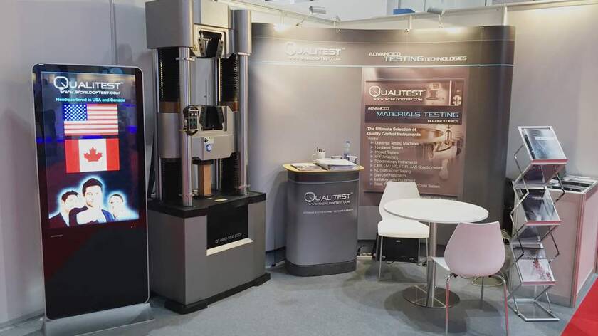 Qualitest showcases its Hydraulic Universal Testing Machines at the Arab Lab Expo