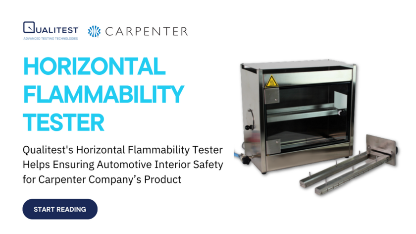 Qualitest's Horizontal Flammability Tester Helps Ensuring Automotive Interior Safety for Carpenter Company’s Product