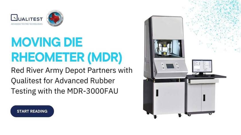 Red River Army Depot Partners with Qualitest for Advanced Rubber Testing with the MDR-3000FAU