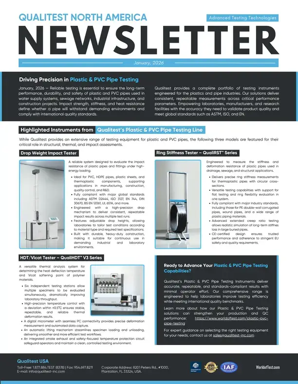 Aumentando a precisão nos testes de tubos de plástico e PVC - Qualitest